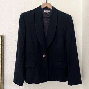 100% wool made in USA navy blazer
